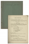 Moe Howards Script for The Three Stooges 1939 Film Oily to Bed, Oily to Rise